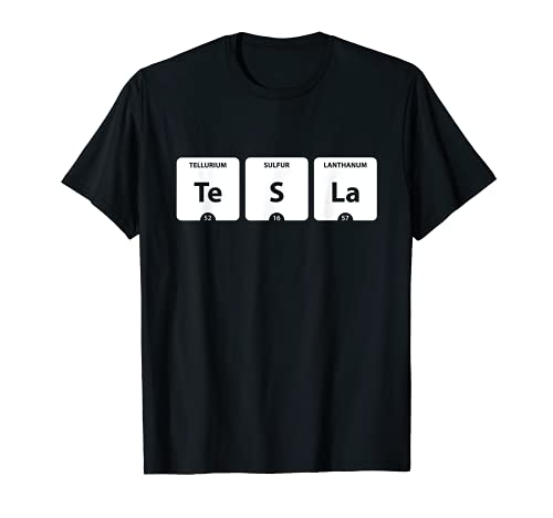 Tesla Coil Periodensystem der Elemente Te-S-La T-Shirt