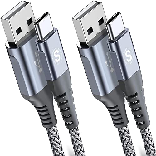 USB C Kabel 3.1A [2Stück 3m] Schnellladung, Ladekabel USB C Nylon Type C Kabel für Samsung Galaxy S23 S22 S21 S20 S10 S9 S8 Plus,Note 20/10/9/8,M31 M30s M20,A72 A71 A70 A52 A51 A50,Huawei P60/50/40/30