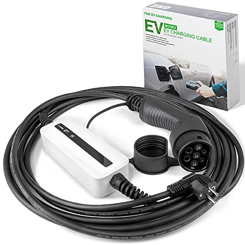 Morec ev Ladegerät 10/16A Typ2 Tragbares EV Ladekabel EU Standard Schaltbare Ladebox Schuko 2-polig IEC 62196-2 Elektroauto (Euro-Stecker) 2,2/3,6kw, 6m/20ft