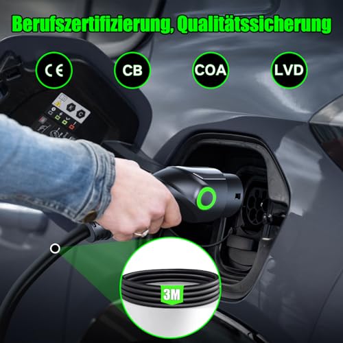 Ladekabel Elektroauto 7,5m Typ 2 32A 22kW MENNEKES für AUDI (Gebraucht Ladekabel Elektroauto 7,5m Typ 2 32A 22kW MENNEKES für AUDI (Gebraucht