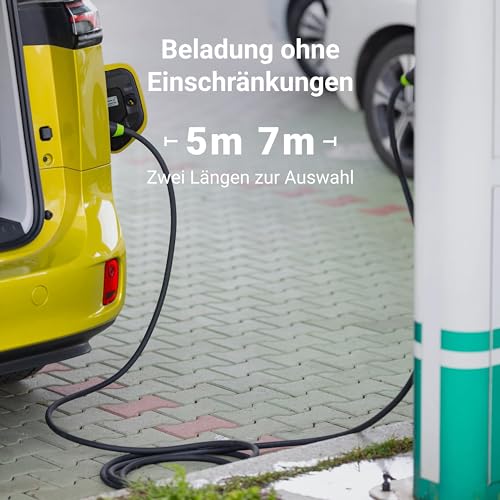 Green Cell GC Snap Type 2 Câble de Recharge 22kW 5m 32A