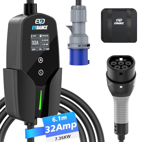 Chargeur Type 2 Tomons Câble De Charge Schuko Type 2 3,68 KW Monophasé 6-16 A 10 M Pour Voiture électrique EV Avec Affichage Numérique Contrôlable Et Fonction De Retard Cable De Recharge Voiture Electrique