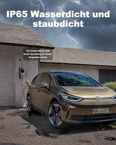 Chargeur Voiture Électrique Type 2 3.6KW 8M - Câble Avec Prise Schuko, Réglable 6-16A | Écran LED, Fonction Mémoire - 3